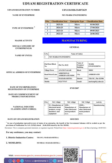  Certificate
